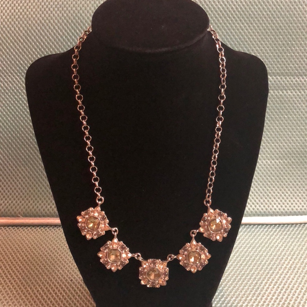 Banana Republic Silver Crystal Necklace